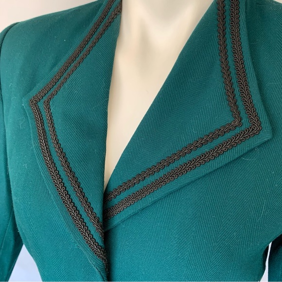 v i n t a g e :: Sophisticated Embroidered Longline Blazer Dress - Picture 7 of 13